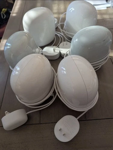 Google Nest Wi-Fi Pro 6 Pack . Lot Of 6 Used And In Perfect Working Order