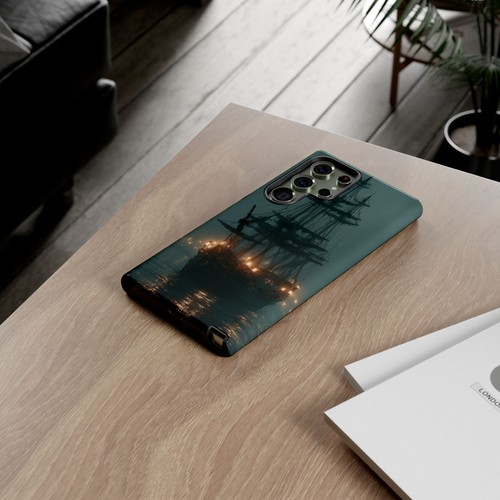Phone-Ink iPhone, Pixel, Samsung Galaxy Case - Ghostly Pirate Ship Foggy Sea - Picture 173 of 239