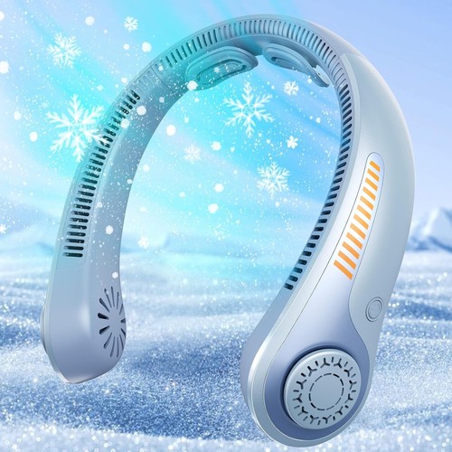 Portable Neck Fan - Rechargeable 5-Speed Quiet, Long Lasting Cooling for Travel - Bild 8 von 13