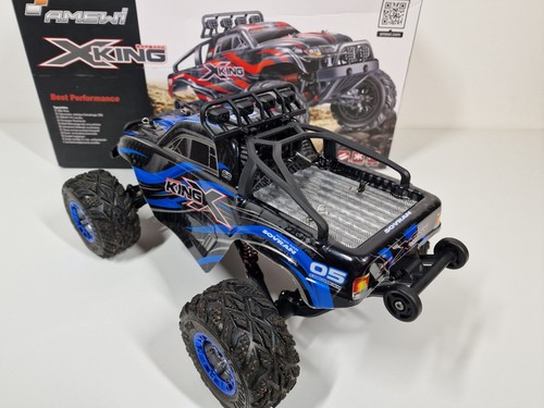 Amewi 22219 X-King Rc Monstertruck 4WD 1:12 Brushed Blau Rc Auto Offroad Elektro - Bild 6 von 22