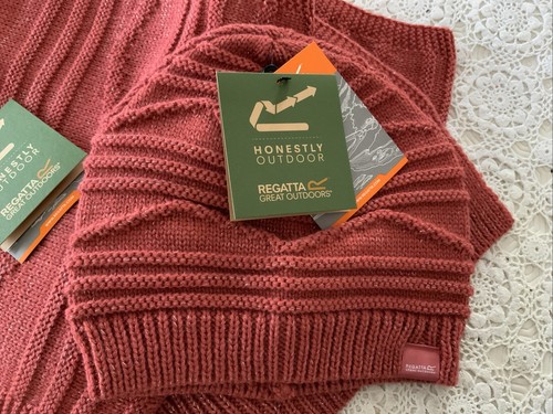 Regatta Honesty Outdoor Womens Terracotta Beanie Hat and Scarf Set New With Tags - Picture 2 of 5