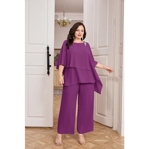 Hanna Nikole Madre de la Novia Vestidos para Boda Talla Grande Pantalones Trajes - Imagen 3 de 6