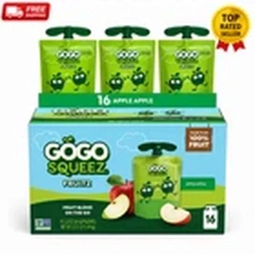 GoGo squeeZ Fruit On The Go - Apple Apple, 20 Pouches