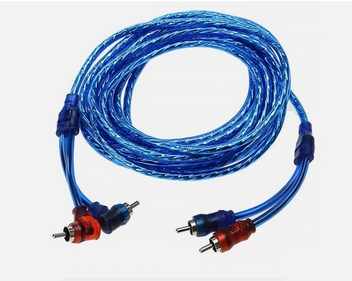 5 Meter 2 RCA auf 2 RCA Stecker Auto Audio System Verstärker geflochtenes Kupferkabel - Bild 6 von 13