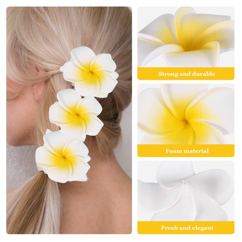 100 Stck. Weißer Schaum Hawaiian Frangipani Künstliche Plumeria Blütenblätter 7626 - Bild 6 von 7