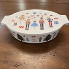 Grace Pantry 3 in 1 Christmas Ballerina Nutcracker Oval Baker Casserole w/ Lid