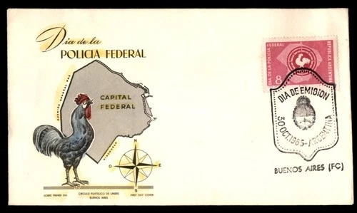Mayfairstamps Argentina FDC 1965 Federal Police Day and Emblem First Day Cover a