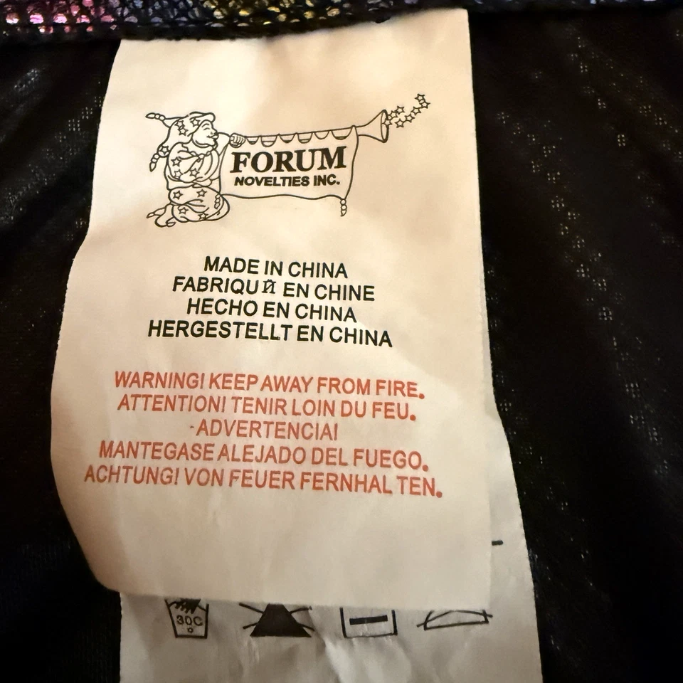 Forum Hombre Disco Camisa Disfraz Talla Única Manga Larga Disco Metálico Foto 4 de 4