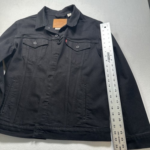 Levi’s Premium Mens Jacket Classic Denim Trucker Jacket XXL Black Wash (262) - Picture 3 of 9