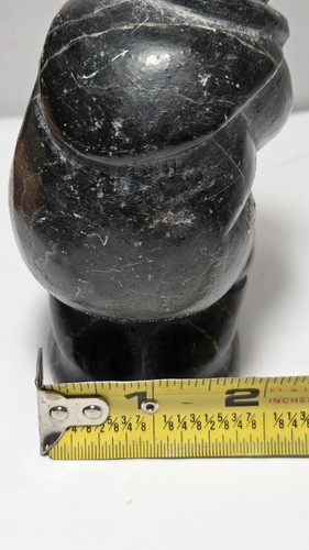 Vintage Inuit Steinschnitzerei Robbe Jäger 5" Speckstein Volkskunst - Bild 12 von 12