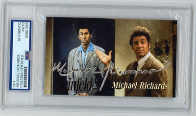 Michael Richards Signed Custom Cut Kramer Seinfeld Card PSA DNA Auto Autograph