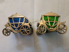 2x Pifco Cinderella Carriage Christmas Light Shades - Blue and Green - Damaged