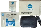 BRAND NEW MINOLTA 8x20 RCF COMPACT POCKET BINOCULARS IN BOX WITH LEATHER CASE