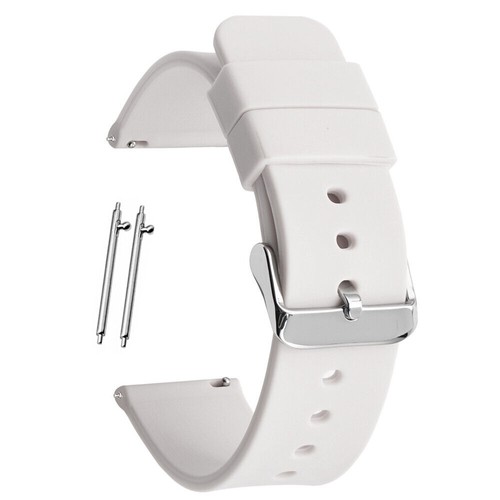 Replacement Quick Fit Watch Bracelet 10mm-24mm Soft Silicone Watch Band Strap - Picture 9 of 23