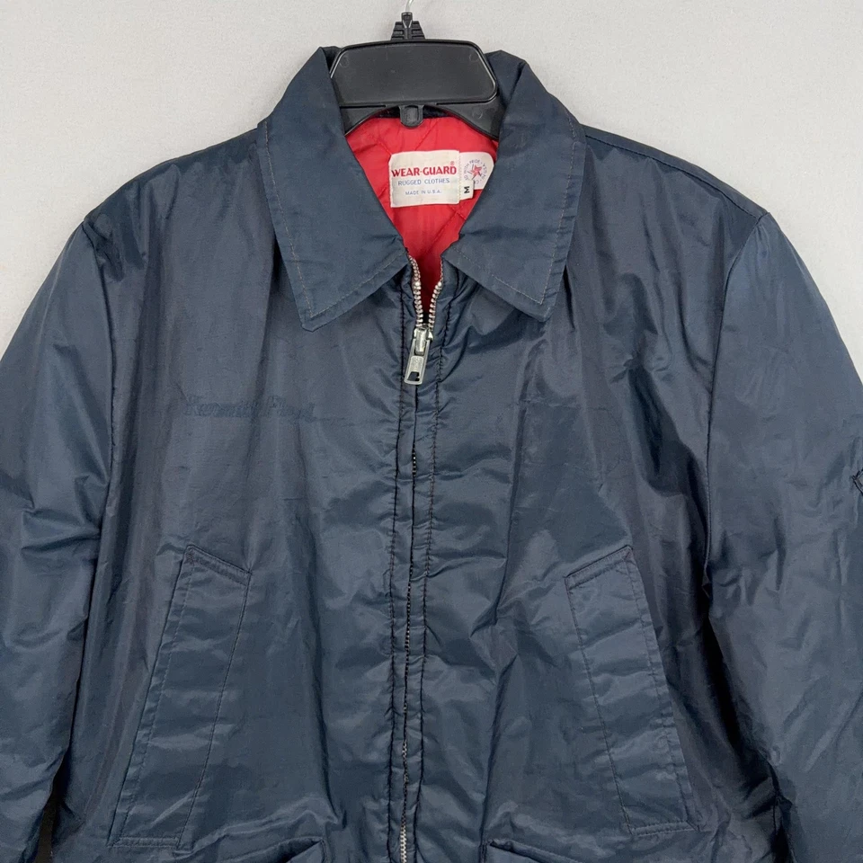 Vintage Wear Guard Jacket Mens Medium Blue Quilted Lined Work Coat Union 80s - Image 2 of 4