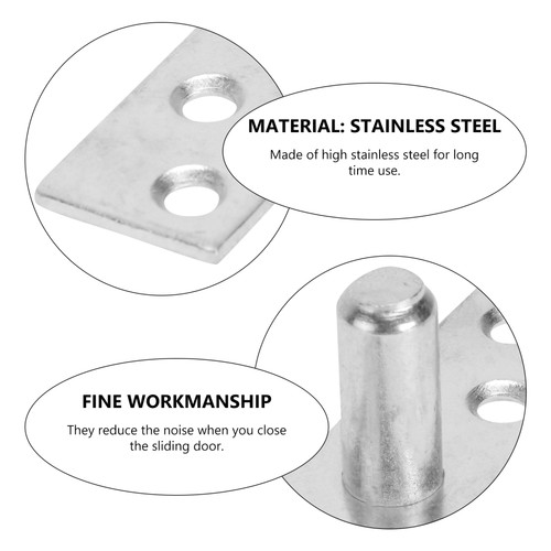Posicionador de cojinetes de tapón limitador de puerta corredera simple de metal pequeño 2 piezas - Imagen 4 de 12