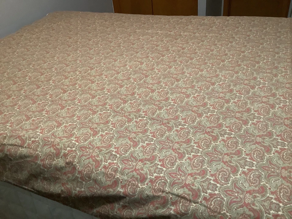 Juego de sábanas de colección Ralph Lauren Bridget rojo PAISLEY Twin 4 piezas Foto 3 de 4