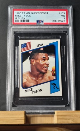 1986 Panini Supersport Mike Tyson #153 Rookie RC PSA 3 VG Boxing