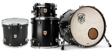 SJC Custom Drums Tour Series 4-piece Shell Pack (Dual Floor Tom) - Matte Black