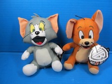 Tom And Jerry Cartoon Plush 7" Warner Brothers Toy Factory Lot of 2 w/Tag