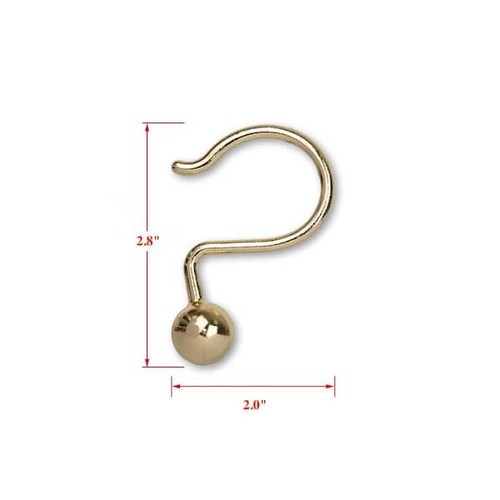 Adjustable 72 in. Shower Curtain Tension Rod - with Rubber End Cap, Gold Finish - Picture 11 of 11