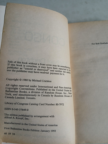 Congo & Sphere by Michael Crichton---PB acceptable - Picture 6 of 14