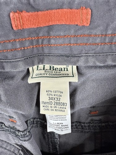 LL Bean Pants Mens 34x32 Riverton Utility Canvas Work Reinforced Knees Durable - Picture 13 of 15