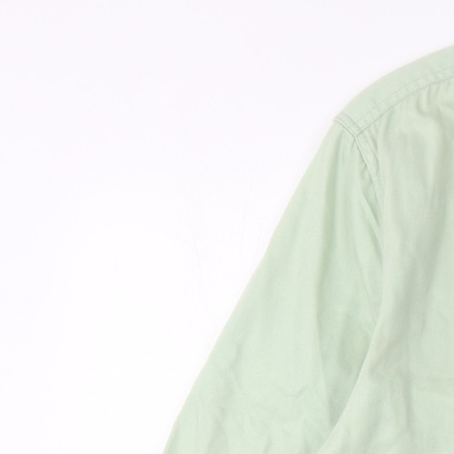 Camisa informal con botones Topman verde manga larga para hombre - Imagen 12 de 12