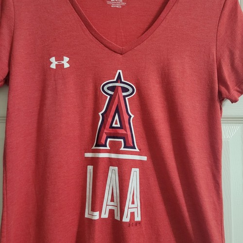 Under Armour Womens Vneck T-Shirt Los Angeles ANGELS, SZ S - Picture 2 of 4