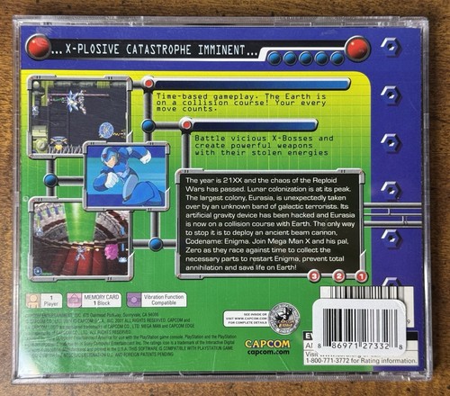 Mega Man X5 MegaMan X 5 Nero Sony Playstation 1 PS1 con manuale - Foto 8 di 8