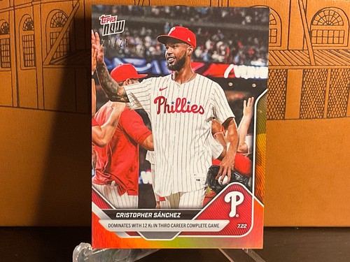 Cristopher Sanchez, Philadelphia Phillies-2025 Topps Now…Orange Foil Parallel/25