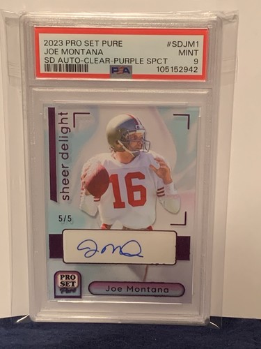 Joe Montana 2023 Leaf Pro Set Pure Sheer Delight Auto 5/5 PSA 9 San Francisco - Picture 1 of 1