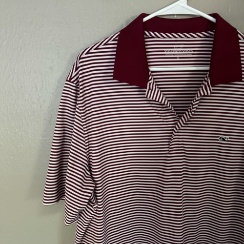 VINEYARD VINES Porter Preformance Red Stripe Short Sleeve Side Large casual - Picture 7 of 7