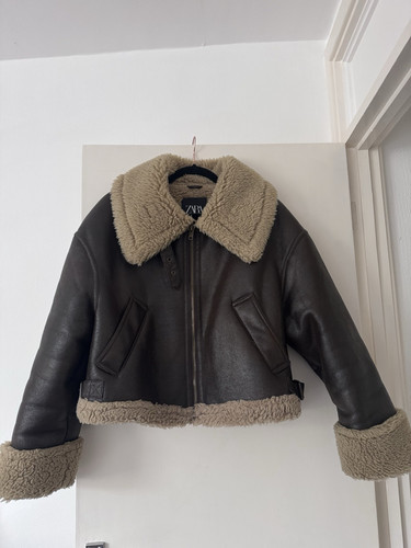 zara brown aviator jacket - Picture 1 of 7