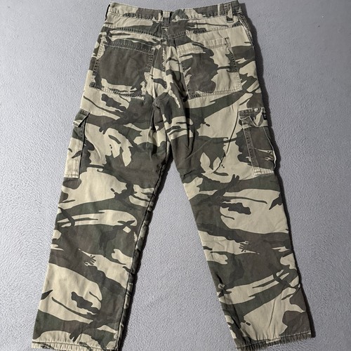 Wrangler Pants Mens 32x30 Camouflage Cargo Fleece Lined Regular Straight - Picture 4 of 7