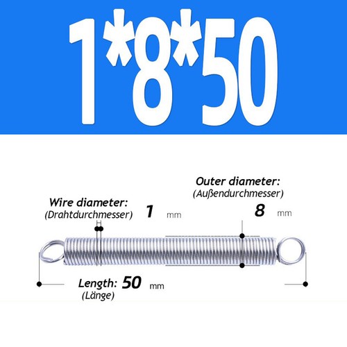 1.0mm Stainless Steel Spring Expansion Extension Tension Springs 20mm-300mm - Picture 65 of 142