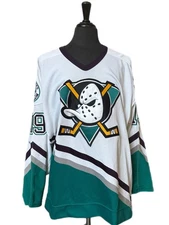 vintage 1997 JEFF NIELSEN game worn MIGHT DUCKS of ANAHEIM hockey JERSEY