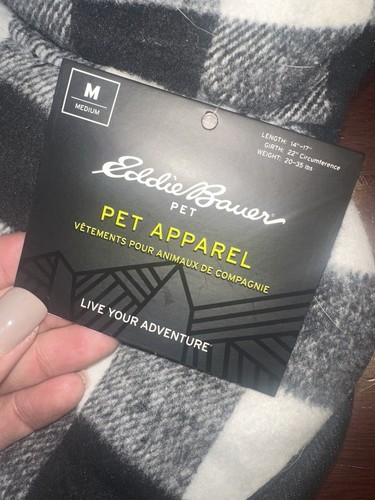 BNWT Bundle (2) Eddie Bauer Dog Vest/Coat/Jacket Black/Red & White/Black - Picture 4 of 7