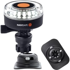 Navisafe Navilight 360deg 2NM White w/Navimount Base RIB Mount Black 040KIT2