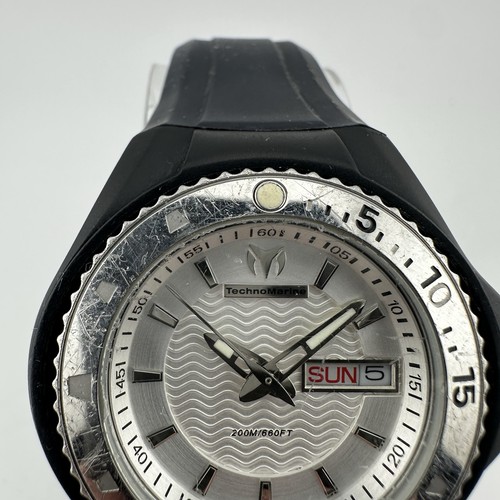TechnoMarine Cruise 110038 Unisex Negro Goma Reloj Esfera Analógica, Batería Nueva - Imagen 4 de 17