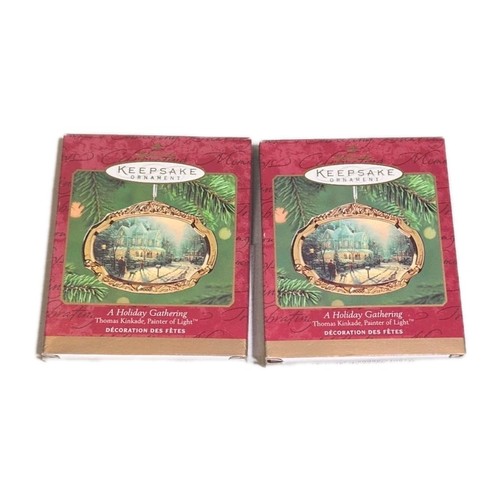 Hallmark Keepsake Ornamenti Lotto 7 Pezzi Thomas Kincaid Natale Vittoriano - Foto 2 di 9