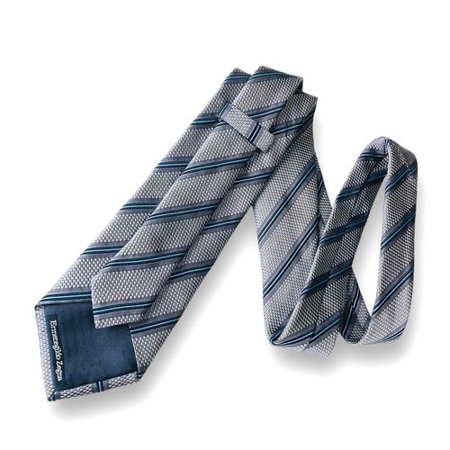 Corbata Ermenegildo Zegna seda patrón completo rayas 5 auténtica hecha en Italia 118 - Imagen 11 de 15