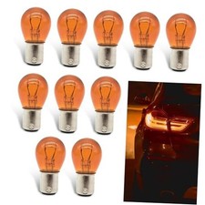 10 Pcs Car 1157 Light Bulb P215w S25 Bay15d Brake Lights Bulb Double Amber
