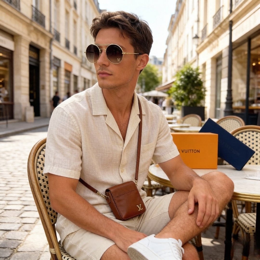 Louis Vuitton #17473 Gradient Brown Lens Bifocal Sunglasses 58 17
