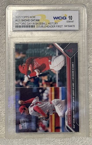 2023 Topps Now Shohei Ohtani cierre de doble cabezal y 2 horas #625 WCG gema como nueva 10 - Imagen 1 de 2