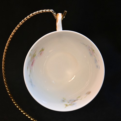Limoges Theodore Haviland Cup & Saucer Roses Daisies 1904-mid1920's Small Beads - Picture 20 of 24