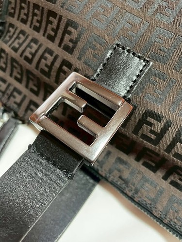 Fendi Shoulder Bag Boston Bag  Zucchino Canvas Leather Brown Authentic 255T0244 - Bild 21 von 23