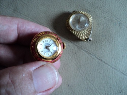 2 X VINTAGE FERO FELDMANN 17 JEWELS LADIES PENDANT WATCHES SPARE REPAIR - Picture 2 of 7