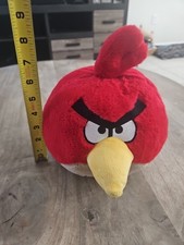 Angry Birds Plush Red Bird Toy Stuffed Animal 8" Commonwealth 2010 FREE SHIPPING