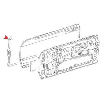 For Mercedes-Benz 560SEC 1990-1991 URO Parts 1267200478 Passenger Side Door Seal Foto 2 de 2